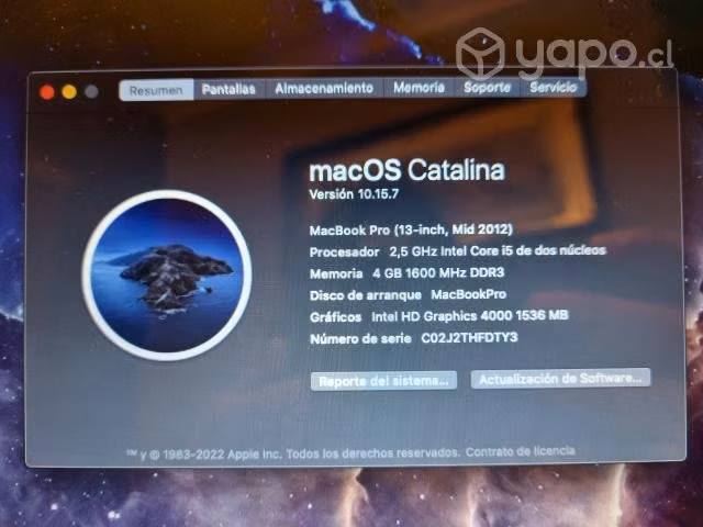 Macbook pro mid-2012 disco ssd