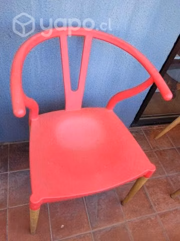 Silla Wishbone Rojo