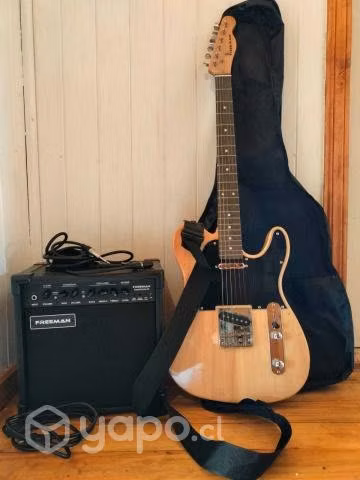 Guitarra telecaster con amplificador,correa,cable