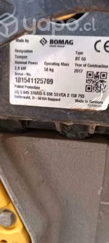 Vibroapizonador bomag 60kg