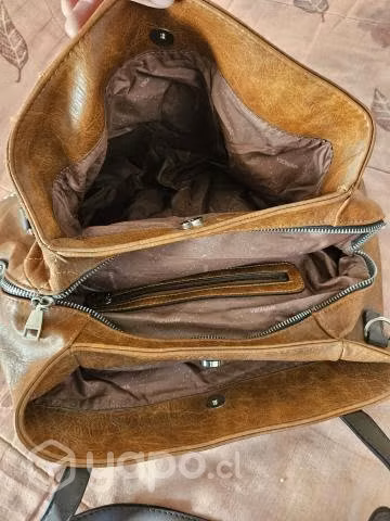 Cartera tipo 2 asas color café - Imagen 2