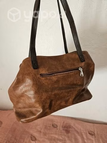 Cartera tipo 2 asas color café - Imagen 3