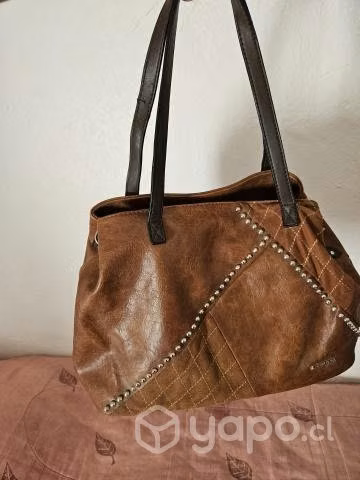 Cartera tipo 2 asas color café - Imagen 4