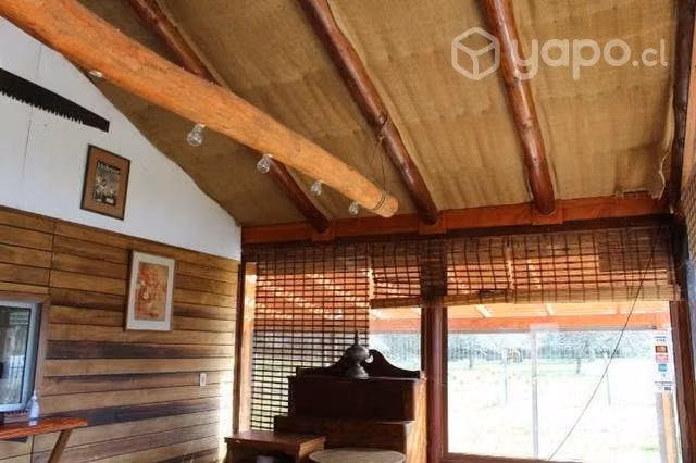 Terreno con cabaña, casa, local comercial y galpón