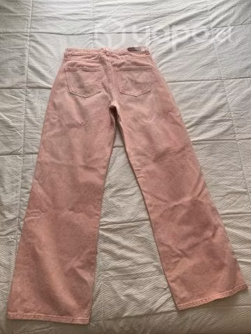 Jeans wide leg talla 36 rosados nuevos