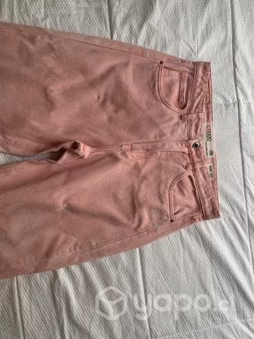 Jeans wide leg talla 36 rosados nuevos