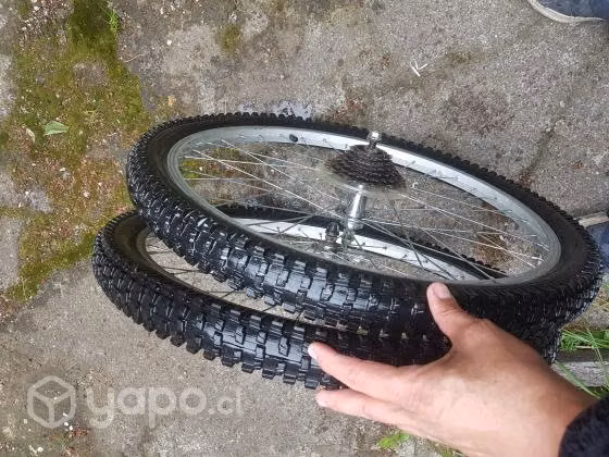 Ruedas aro 24 de bicicleta en 12 mil cada una