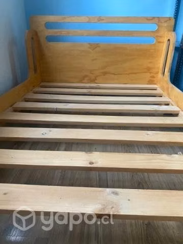 Cama de madera 1,5 plaza