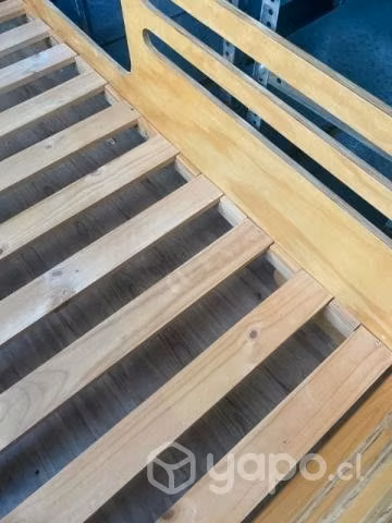 Cama de madera 1,5 plaza