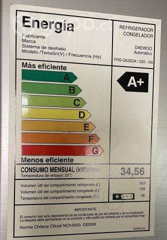 Refrigerador Daewoo side by side - Imagen 6
