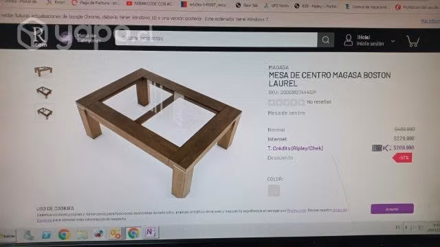 Mesa de centro, arrimo y lateral