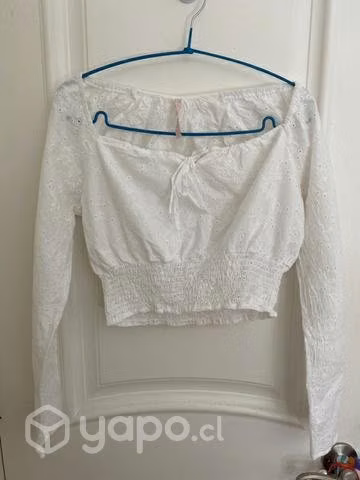 Blusa blanca coquette Index talla S