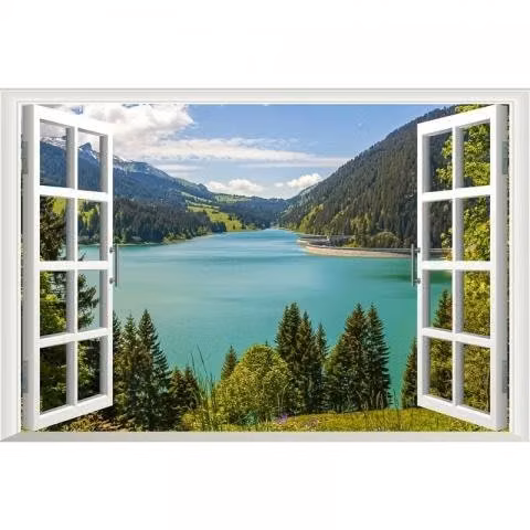 Pegatinas De Pared De Ventana Falsa 3d Con Diseño