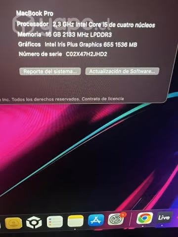 MacBook Pro touchbar 2018
