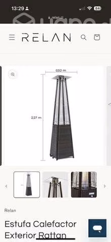 Calefactor a gas exterior rattan - Imagen 3