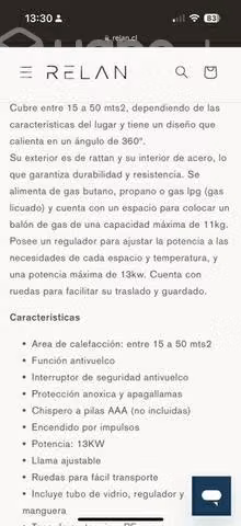 Calefactor a gas exterior rattan - Imagen 5