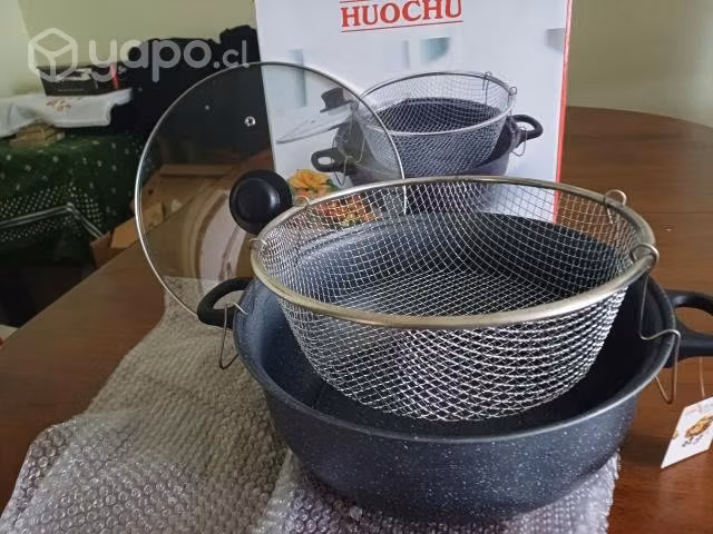 Olla freidora nueva tres piezas