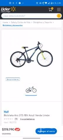 Bicicleta wolf aro 27.5