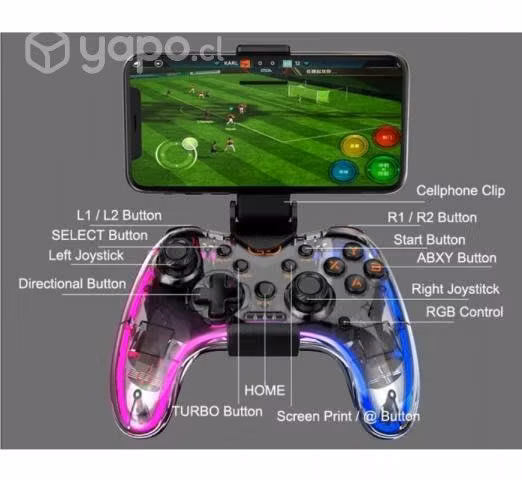 Control Joystick Gamepad Inalámbrico Bluetooth - Imagen 3