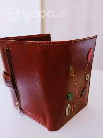 Monedero de Cuero Genuino Cardim (Rojo Oscuro) - Imagen 5