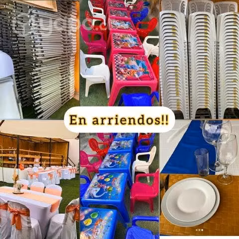 Se arrienda sillas mesas