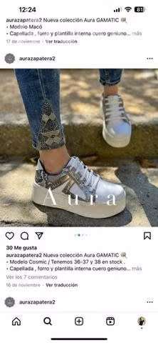Zapatilla mujer cuero