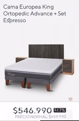 Cama King+colchón Orthopedic Advanced+veladores