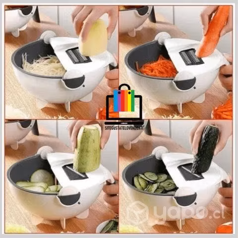 Cortador de Verduras Multifuncional Giratorio y co