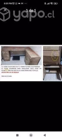 Escritorio en l. excelente estado