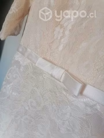Vestido color champagne - lace - Imagen 2