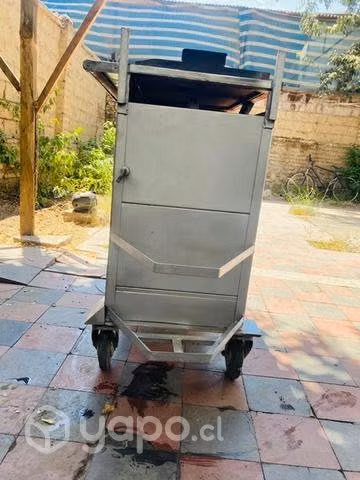 Carrito con plancha y freidora