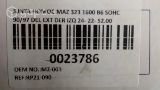 Homocinéticas Mazda 323