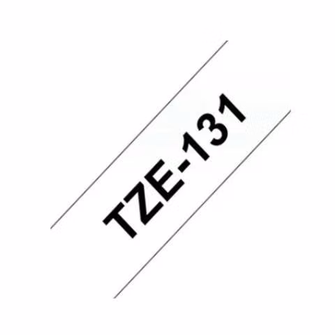 Cinta brother tze-131, 12mm x 8m. negro sobre tran