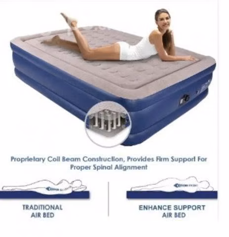 Colchon Inflable P&d King Size Con Bomba De Aire