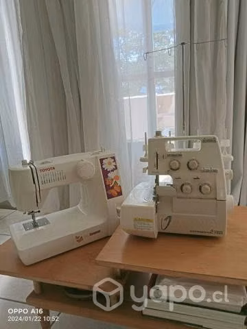 Maquinas de coser toyota. overlock + recta