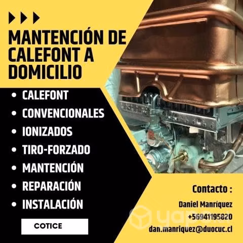 Mantención de Calefont a Domicilio
