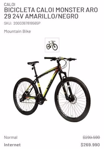 Bicicleta CALOI MONSTER Aro 29