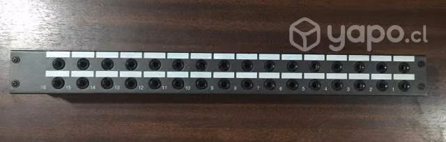 Patch Bay 16 Canales TRS Cable Up CU/PB032B Rack19
