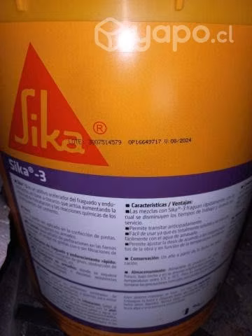 3 Tinetas 18 lt Aditivivo SIka -3