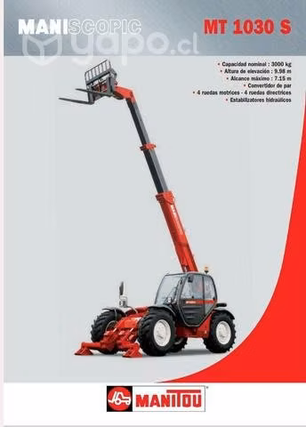 Arriendo y Venta Manipulador Telescópico Manitou
