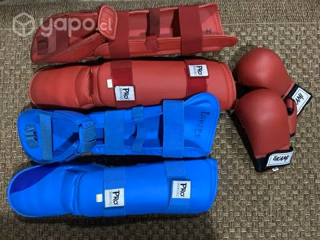 Canilleras Karate y guantes