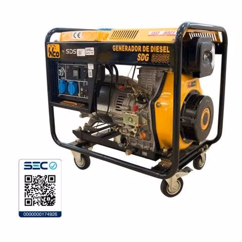 Generador eléctrico diesel 5.0kw sdg6500e sds powe