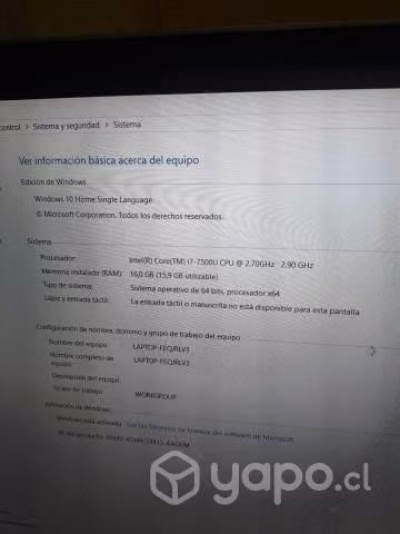 Notebook hp i7 16 de ram 1 tera