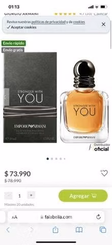 Stronger with you original armani 50ml - Imagen 4