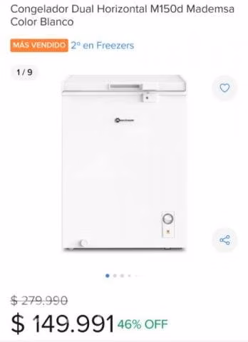Freezer Mademsa M150D 142 litros