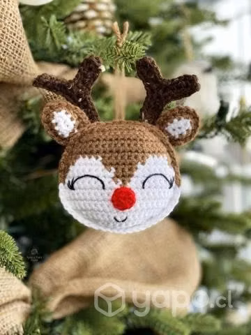 Set de 3 Adornos de Navidad Rodolfo