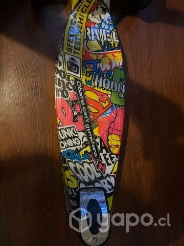 Monopatín scooter XL 4 ruedas luz led IMPECABLE!! - Imagen 2