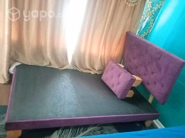 Cama 1 1/2 con banqueta