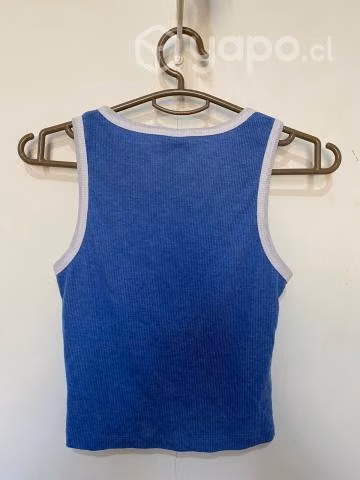 Top celeste marca dirty jeans talla S - Imagen 2