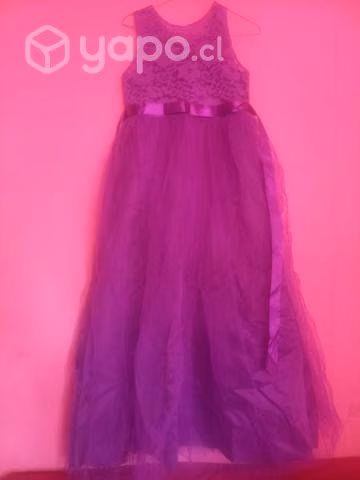 Vestido de gala talla 16 morado